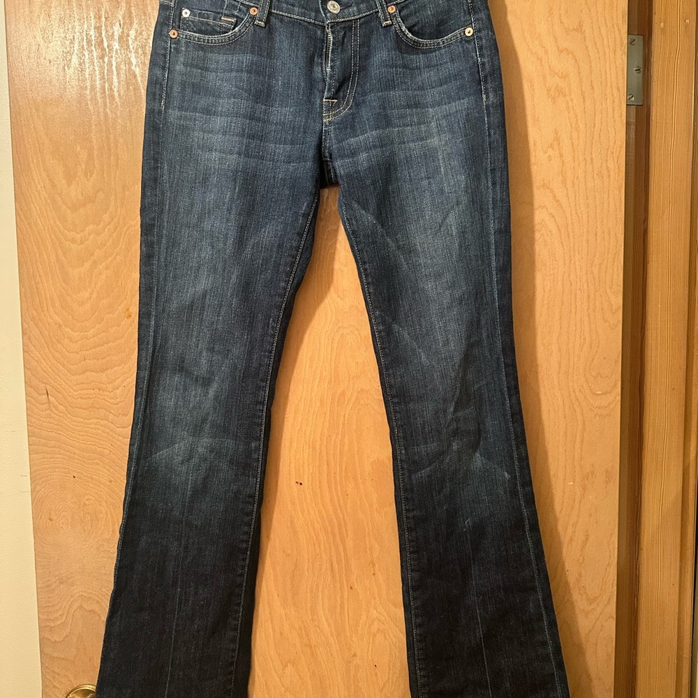 7 For All Mankind Women's Dark Blue Bootcut Jeans